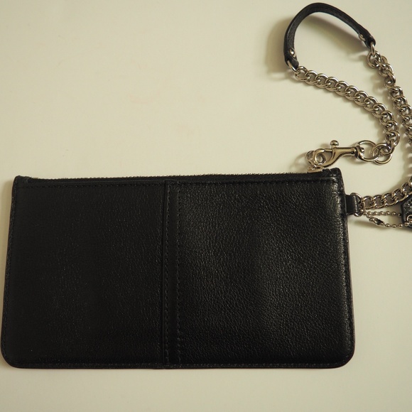 COACH Black Leather Wristlet - Picture 3 of 4
